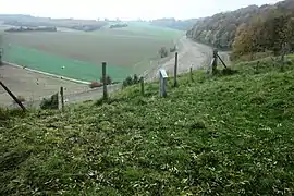 Vue sur les cultures au nord.