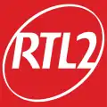 Logo flat design du site internet d'RTL2 en 2015.