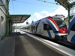 La gare d'Évian-les-Bains est le terminus de la ligne L1 du Léman Express.