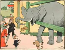 Illustration issue de l’album, paru en 1923, Les Petites Misères de la vie des animaux de Benjamin Rabier.