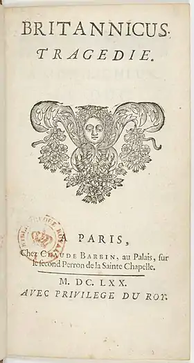 Frontispice de l'édition Claude Barbin (1670).