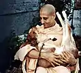Radhanath Swami avec un veau.