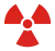 Symbole pour une zone radioactive interdite.