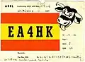 Carte QSL de EH4KA, Espagne (1949).