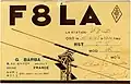 Carte QSL de F8LA, France (1948).