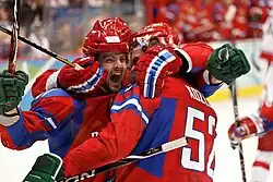 Photographie couleur de l'équipe de Russie.