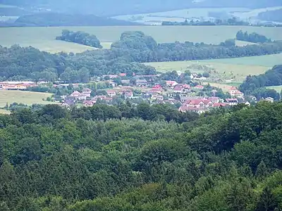 Radvánovice : vue aérienne.