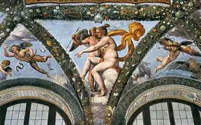 Fresque au plafond, Vénus et Amour