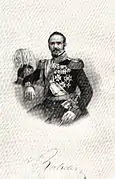 Lithographie d’un officier général.