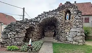 Rahling-grotte de Lourdes église Saint-Christophe