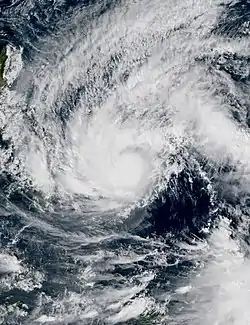 Le typhon Rai à l'est des Philippines le 15 décembre 2021.