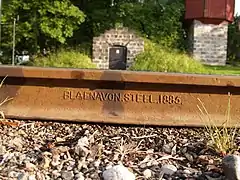 Rail d'acier produit à Blaenavon.