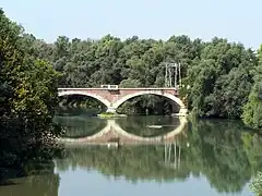 pont ferroviaire Brescia-Cremone à Robecco d'Oglio