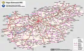 Description de l'image Railway map of Hungary.png.