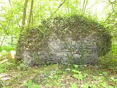 Des vestiges de maçonneries.