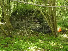 Des vestiges de maçonneries.