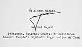 signature de Massoud Radjavi