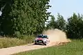  Stéphane Lefebvre, sur une Citroën DS3 R3T, au Rallye de Pologne 2014.