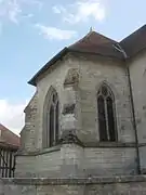 Chevet gothique de l'église de Rances