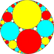 Image fractale circulaire générée par un code JavaScript.