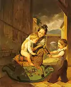 Der kleine Reitersmann par Johann Matthias Ranftl, 1832, huile sur toile, collection privée.