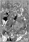 La Caverne du spleenIllustration pour The Rape of Lock d'Alexander Pope (1896).