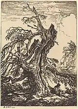 Étude d'un arbre, lithographie de 1802 (National Gallery of Art, Washington, D.C.).