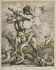 Hercules et l'hydre, eau-forte de 1785 (Royal Academy, Londres).