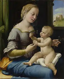 Raphaël - La Vierge aux œillets, 1506-1507National Gallery, Londres.
