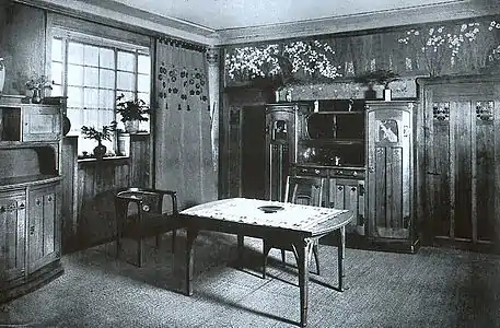 Ensemble mobilier exposé au Salon[Lequel ?] de 1911.