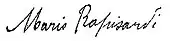 signature de Mario Rapisardi