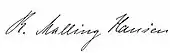 signature de Rasmus Malling-Hansen