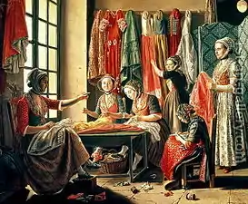 Atelier de couture à Arles, 1760.