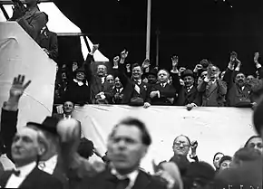 Manifestation du Rassemblement Populaire le 14 juillet 1936.