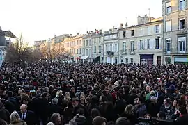 Autre rassemblement le même soir à Bordeaux.