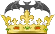 La chauve-souris, ancien symbole de la Couronne d'Aragon.