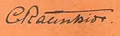 signature de Christen Christiansen Raunkiær