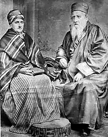 Rabbi Yehuda Hay Alkalay (Sarajevo 1798 - Jérusalem 1878) et son épouse Esther, 1874