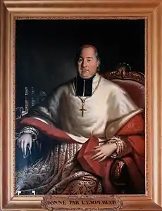 Cardinal Giraud archevêque de Cambrai, ancien évêque de Rodez, Rodez, palais épiscopal.