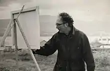 Raynald Leclerc au travail sur l'Ile d'Orléans.