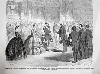 Réception aux Tuileries, le 21 mars 1860.