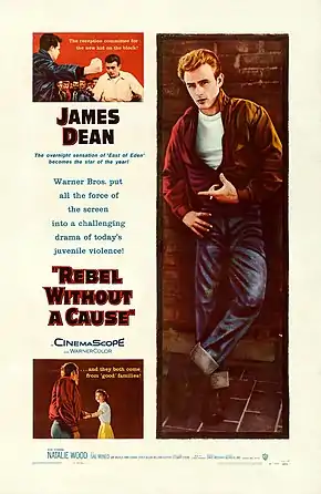 Description de l'image Rebel Without a Cause (1955 poster).jpg.