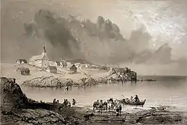 Torshavn en 1839 par Barthélemy Lauvergne (1805-1871), « Atlas Pittoresque » de l'expédition de la Recherche.