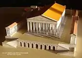 Reconstitution du temple de Vénus et de Rome, vu du côté du Colisée.