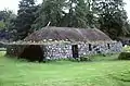 Restitution de black house au Highland Folk Museum près de Kimgussie (Highland council area).
