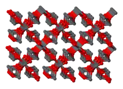 Structure cristalline du plomb rouge.