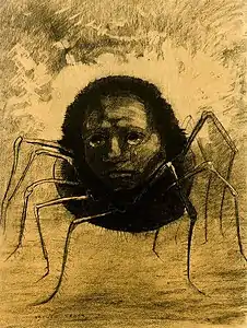 L’Araignée qui pleure (1881), fusain, Pays-Bas, collection particulière.