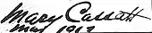 signature de Mary Cassatt