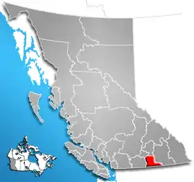 Localisation de District régional de Kootenay Boundary