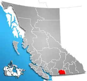 Localisation de District régional de Okanagan-Similkameen